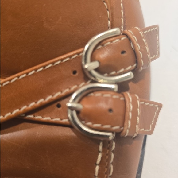 Coach Womans KRISTI Pumps Light Brown Leather Buckle Size 10 Made In Italy Heels - Picture 6 of 8